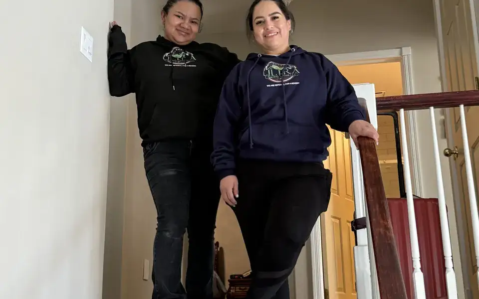 Team members during a residential visit.